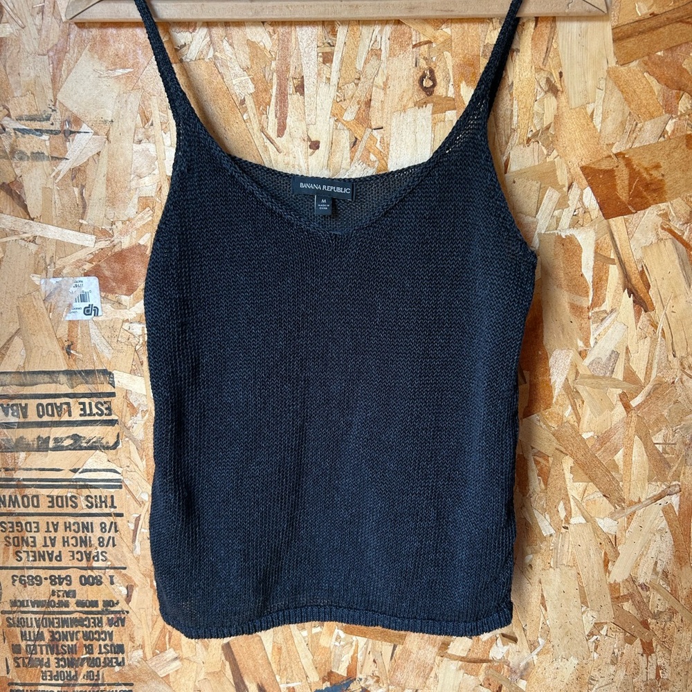 Banana Republic Black Knit Tank Top
